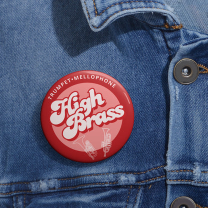 High Brass Pin Button