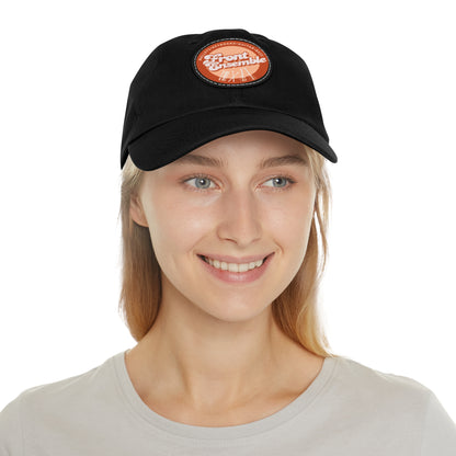 Front Ensemble Leather Patch Dad Hat