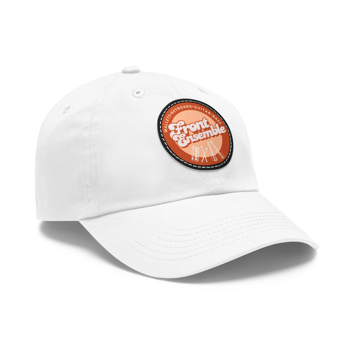 Front Ensemble Leather Patch Dad Hat