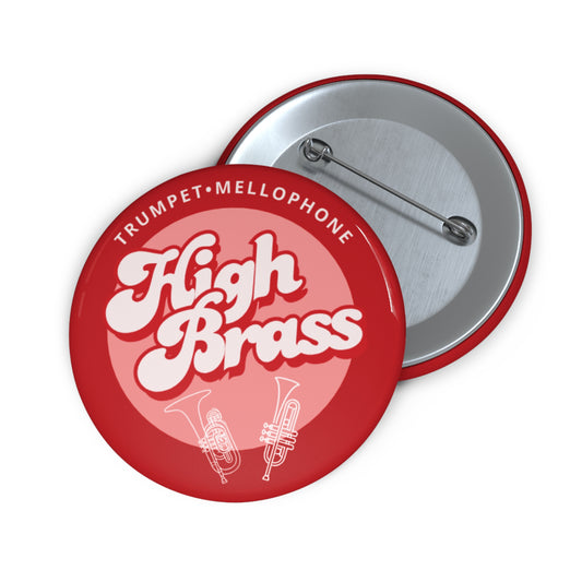 High Brass Pin Button