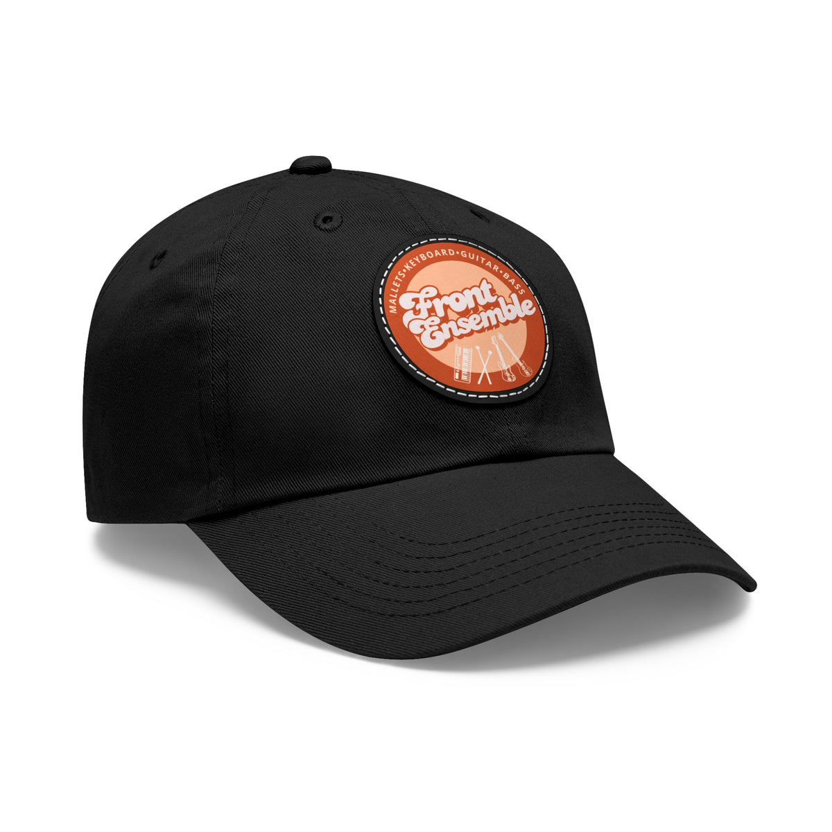 Front Ensemble Leather Patch Dad Hat