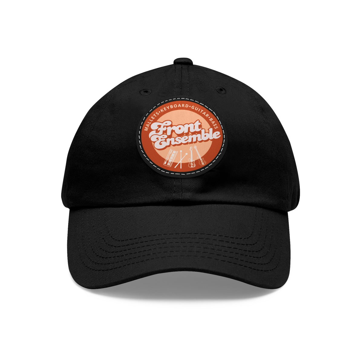 Front Ensemble Leather Patch Dad Hat