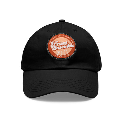 Front Ensemble Leather Patch Dad Hat
