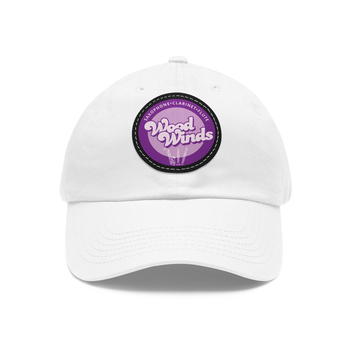 Wood Winds Leather Patch Dad Hat