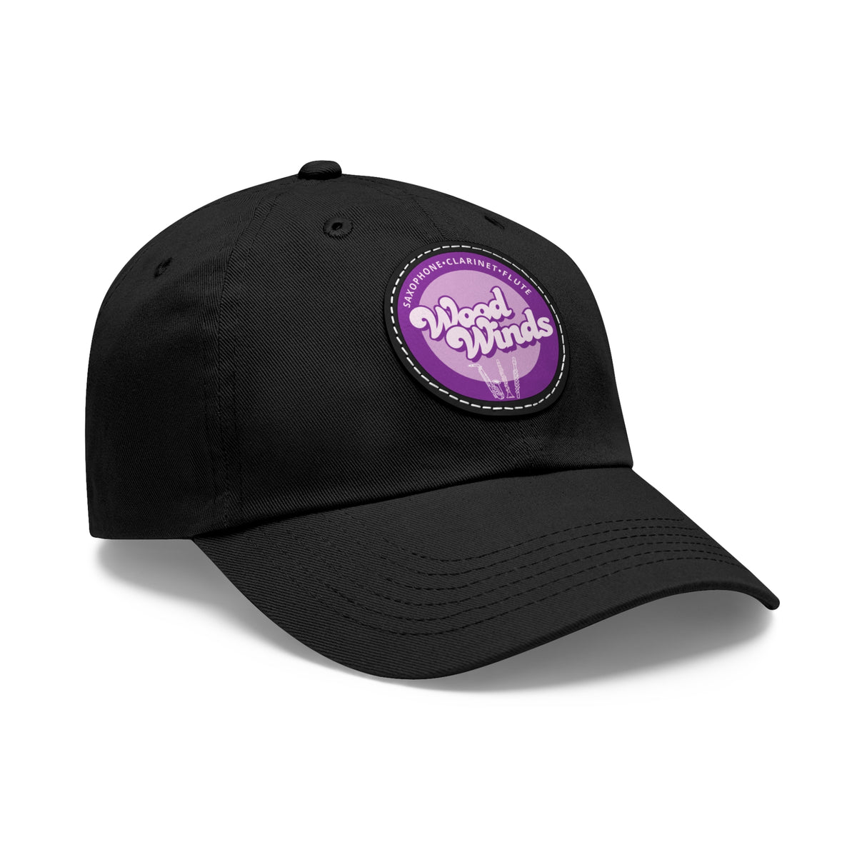 Wood Winds Leather Patch Dad Hat