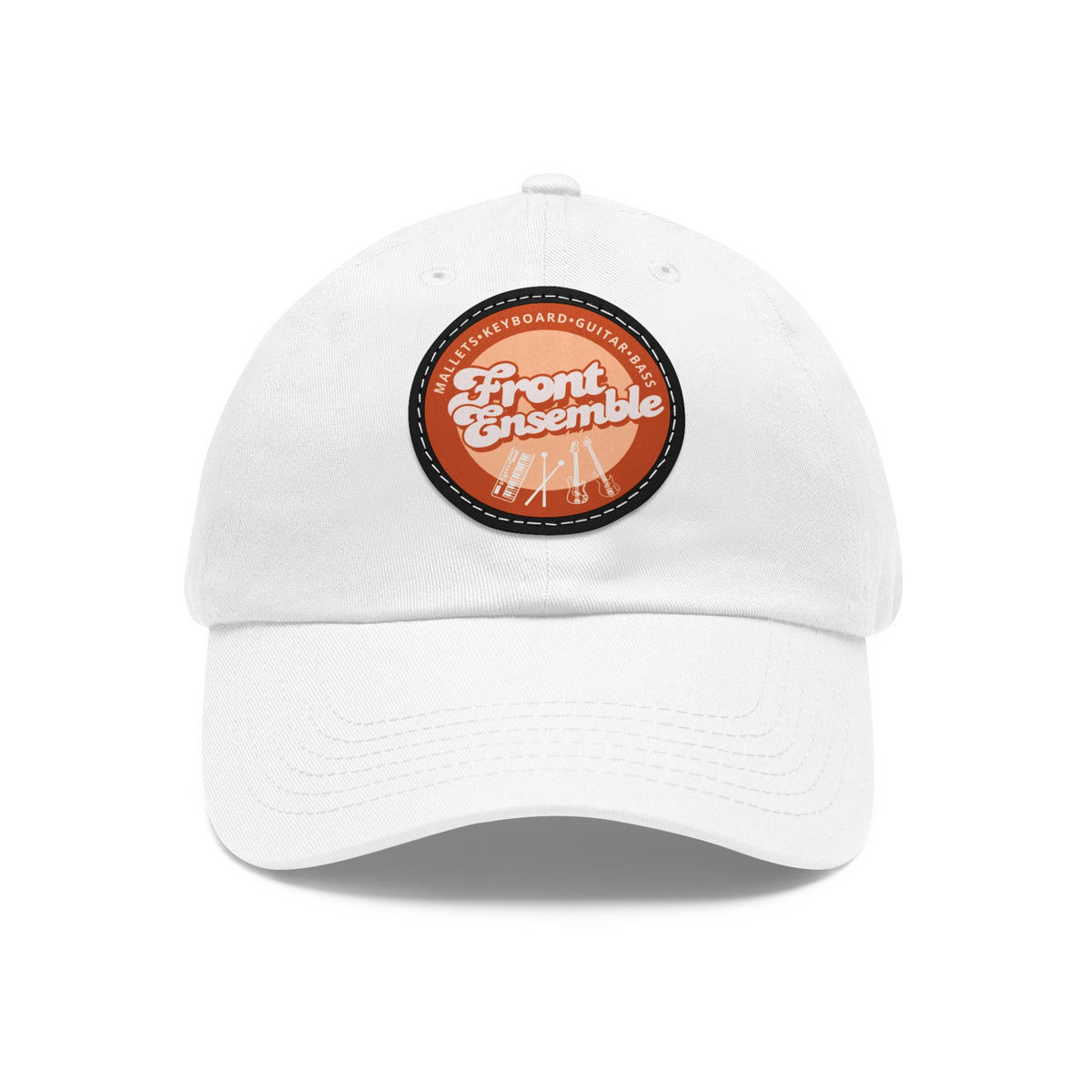 Front Ensemble Leather Patch Dad Hat