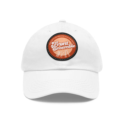 Front Ensemble Leather Patch Dad Hat