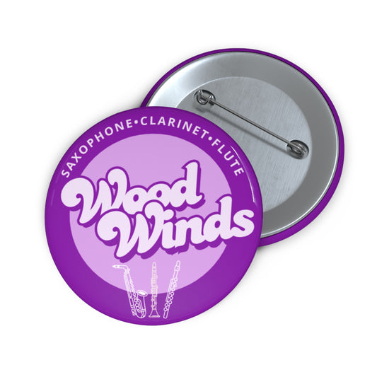 Wood Winds Pin Button