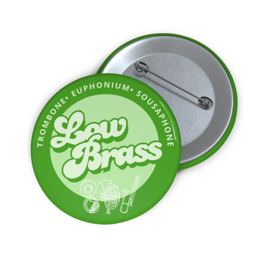Low Brass Pin Button