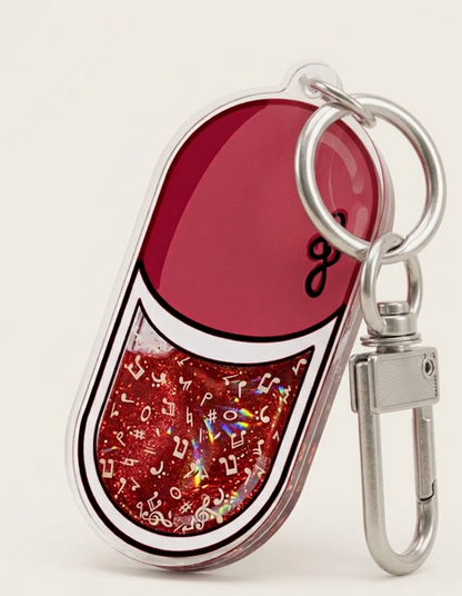 Music Is Medicine| Red Pill Keychain