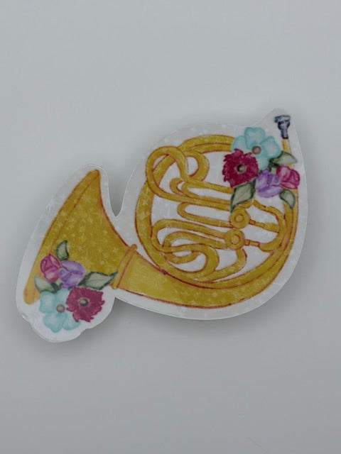 French Horn Holo Star Sticker