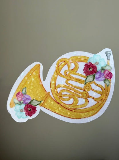 French Horn Holo Star Sticker